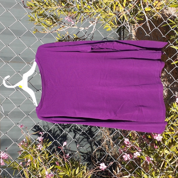 JCPenney's Long Sleeve Purple Top, Size XL - Picture 8 of 8
